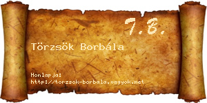 Törzsök Borbála névjegykártya