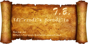 Törzsök Borbála névjegykártya