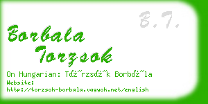 borbala torzsok business card