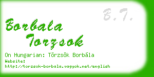 borbala torzsok business card